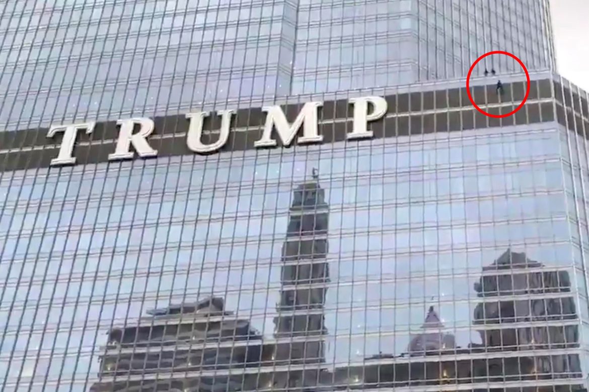 У США “киргизький Бетмен” провисів на хмарочосі Trump Tower 13 годин (Відео)