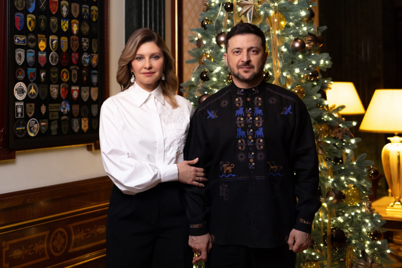Володимир та Олена Зеленські привітали українців із Новим роком